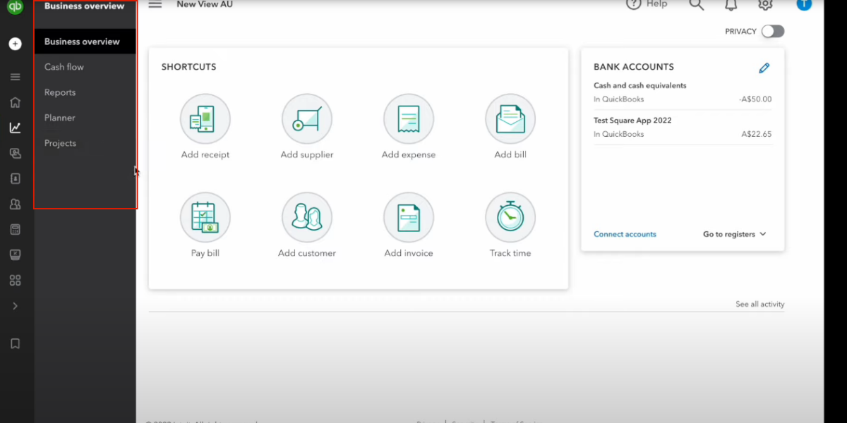 Business Overview Tab