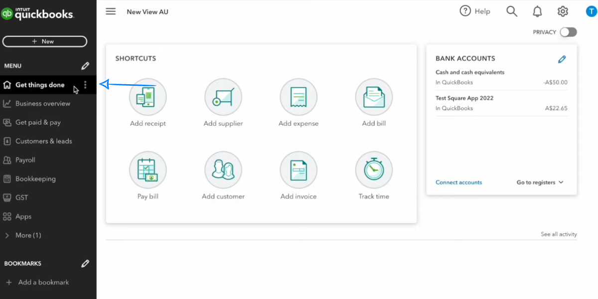 Get things Done Tab Business View